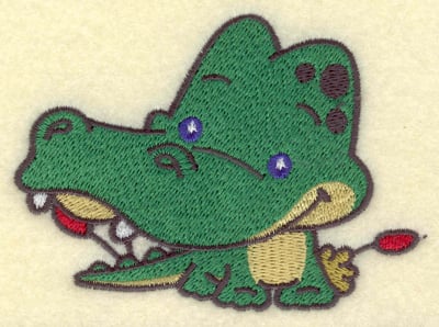 Embroidery Design: Crocodile small<br>3.89w X 2.86h