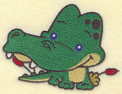 Embroidery Design: Crocodile medium<br> 4.97w X 3.66h