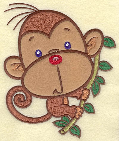 Embroidery Design: Monkey large applique<br> 5.88w X 6.96h