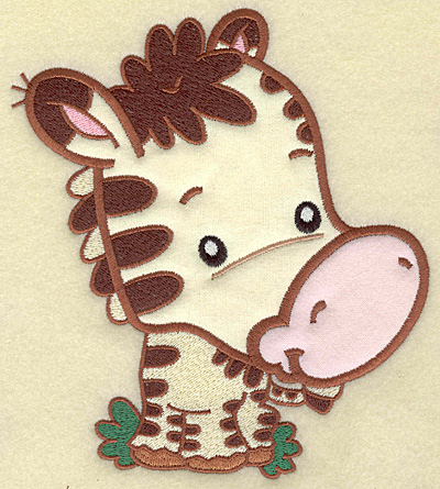 Embroidery Design: Zebra large applique<br> 6.26w X 6.94h