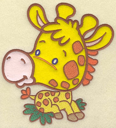 Embroidery Design: Giraffe large 2 appliques <br> 6.47w X 6.98h