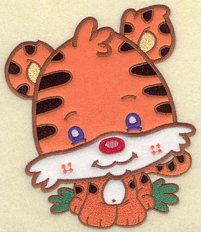 Embroidery Design: Tiger large 3 appliques<br> 5.94w X 6.95h