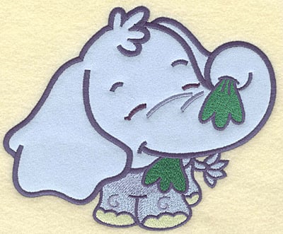 Embroidery Design: Elephant large applique  <br> 7.03w X 5.80h