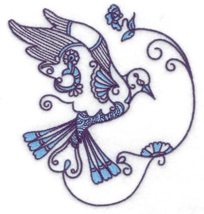 Embroidery Design: Bird B large<br> 4.59w X 4.97h