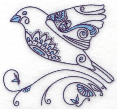 Embroidery Design: Bird E large<br> 4.95w X 4.61h