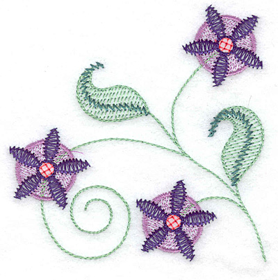 Embroidery Design: Floral C<br> 3.73w X 3.82h