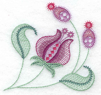 Embroidery Design: Floral F<br> 3.82w X 3.69h