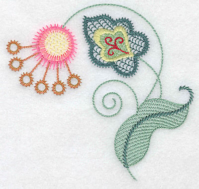 Embroidery Design: Floral R<br> 4.78w X 4.52h