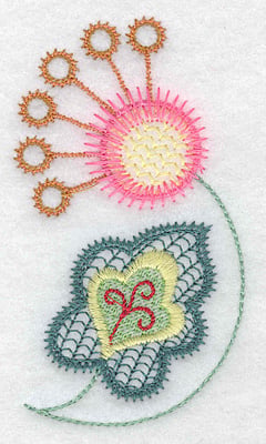 Embroidery Design: Floral S<br> 2.16w X 3.86h