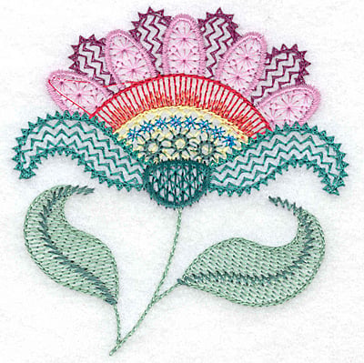 Embroidery Design: Floral X<br> 3.67w X 3.86h