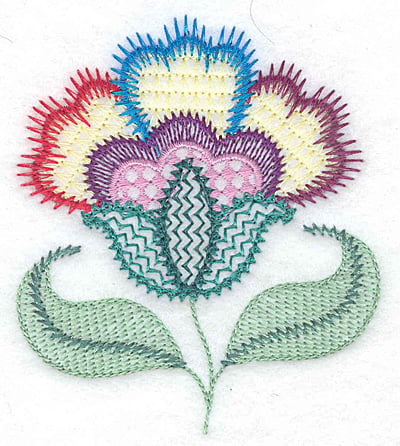 Embroidery Design: Floral Z<br> 3.29w X 3.82h