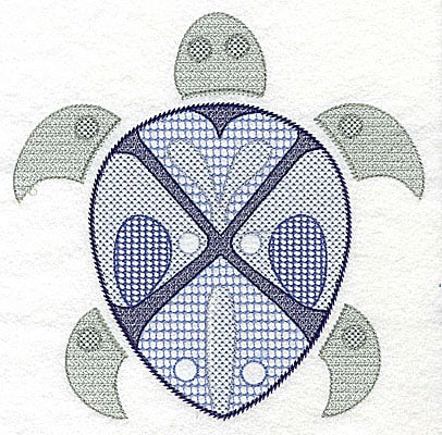 Embroidery Design: Sea Turtle C large<br> 6.96w X 6.93h | Embroidery Legacy Embroidery Design: Sea Turtle C large<br> 6.96w X 6.93h
