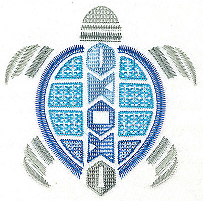 Embroidery Design: Sea Turtle H large<br> 6.91w X 6.89h