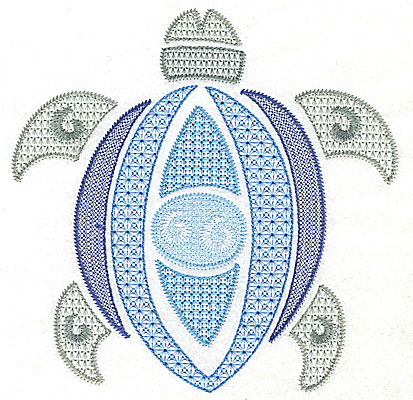 Embroidery Design: Sea Turtle J large <br> 6.92w X 6.92h