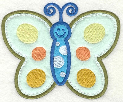 Embroidery Design: Butterfly 1<br> 4.93w X 4.06h | Embroidery Legacy Embroidery Design: Butterfly 1<br> 4.93w X 4.06h