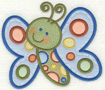Embroidery Design: Butterfly 4<br> 4.93w X 4.31h | Embroidery Legacy Embroidery Design: Butterfly 4<br> 4.93w X 4.31h