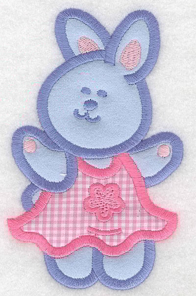 Embroidery Design: Bunny girl double applique large<br>3.12w X 5.00h