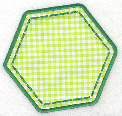 Embroidery Design: Hexagon applique large<br>5.23w X 5.00h