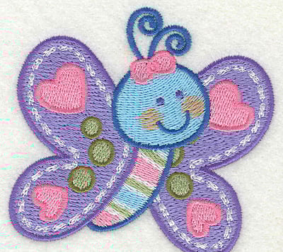 Embroidery Design: Blue Butterfly <br> 3.43" x 3.31" | Embroidery Legacy Embroidery Design: Blue Butterfly <br> 3.43" x 3.31"