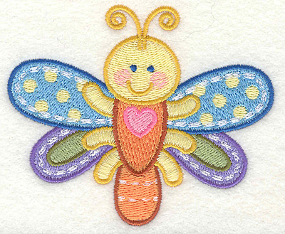 Embroidery Design: Dragon Fly <br> 3.87" x 3.18"