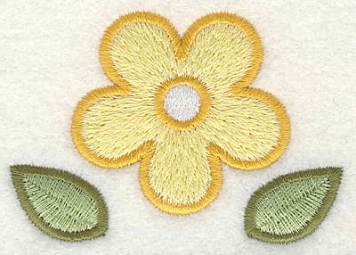 Embroidery Design: Yellow Flower <br> 2.93" x 2.06" | Embroidery Legacy Embroidery Design: Yellow Flower <br> 2.93" x 2.06"