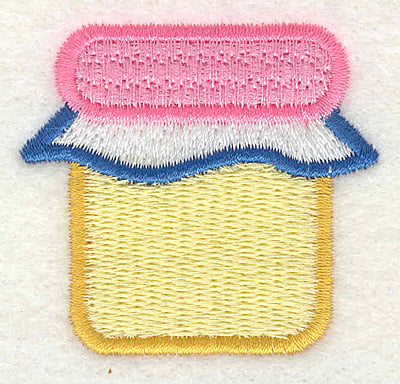 Embroidery Design: Yellow and Pink Jar <br> 1.93" x 1.81"