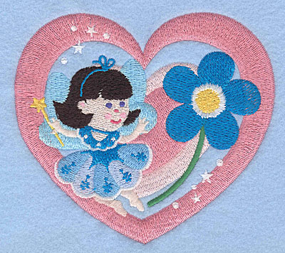 Embroidery Design: Fairy in heart<br>4.34" x 5.00"