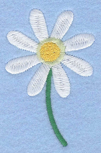 Embroidery Design: Daisy<br>2.94" x 1.89" | Embroidery Legacy Embroidery Design: Daisy<br>2.94" x 1.89"