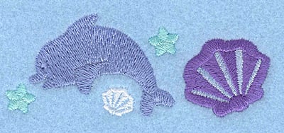 Embroidery Design: Mini dolphin<br>3.48w X 1.38h