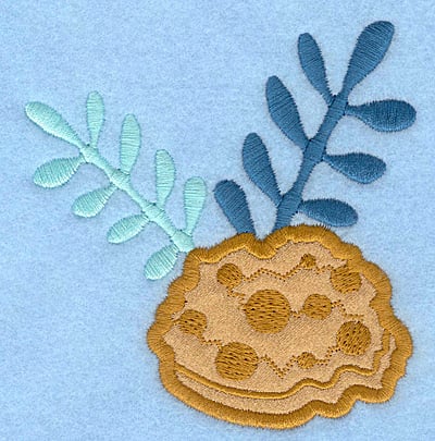 Embroidery Design: Sea sponge applique<br>3.74w X 3.90h