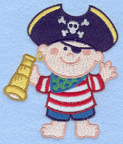 Embroidery Design: Pirate with telescope large<br>3.54w X 4.21h