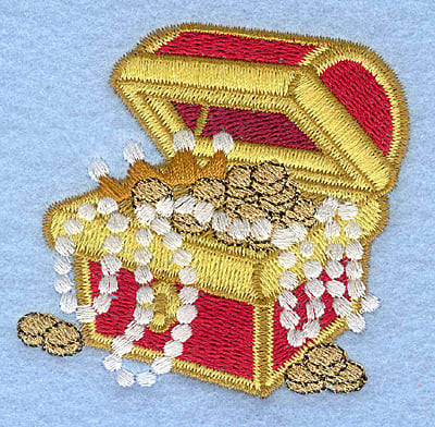 Embroidery Design: Treasure chest<br>2.86w X 2.78h