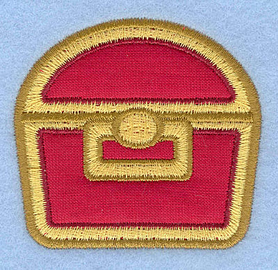 Embroidery Design: Treasure chest applique<br>2.64w X 2.64h