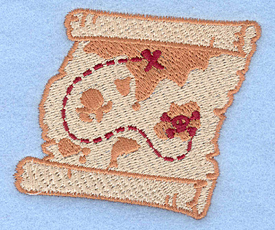 Embroidery Design: Treasure map<br>3.36w X 2.86h