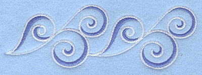 Embroidery Design: Waves border<br>5.57w X 1.90h