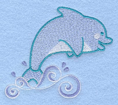 Embroidery Design: Dolphin <br>3.32w X 3.00h