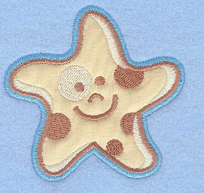 Embroidery Design: Starfish applique<br>3.01w X 2.92h