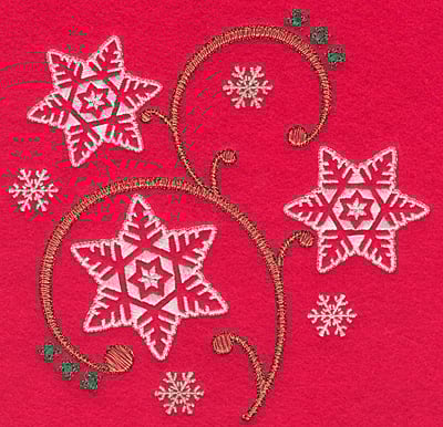 Embroidery Design: Snowflake swirl B large <br>6.48w X 6.39h
