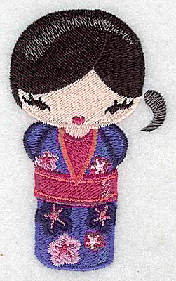 Embroidery Design: Kokeshi Doll 2<br> 2.09w X 3.48h | Embroidery Legacy Embroidery Design: Kokeshi Doll 2<br> 2.09w X 3.48h