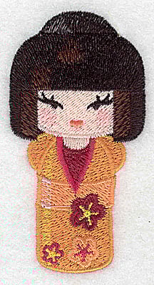 Embroidery Design: Kokeshi Doll 5<br> 1.81w X 3.49h | Embroidery Legacy Embroidery Design: Kokeshi Doll 5<br> 1.81w X 3.49h
