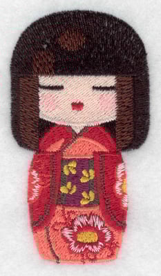 Embroidery Design: Kokeshi Doll 7<br> 1.89w X 3.47h | Embroidery Legacy Embroidery Design: Kokeshi Doll 7<br> 1.89w X 3.47h
