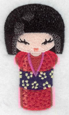 Embroidery Design: Kokeshi Doll 9<br> 1.97w X 3.49h