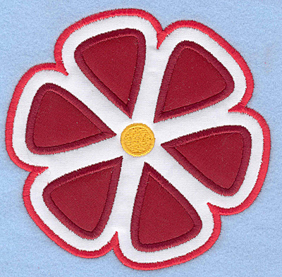 Embroidery Design: Double Applique flower<br>4.83w X 4.80h