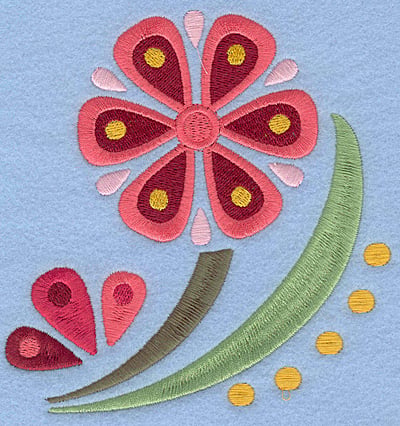 Embroidery Design: Flower A large<br>5.00w X 5.18h