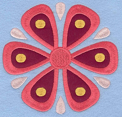 Embroidery Design: Flower B Single applique large<br>5.19w X 5.00h