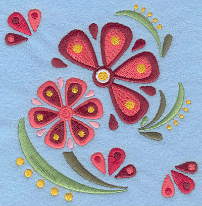 Embroidery Design: Flower C large<br>5.00w X 5.18h