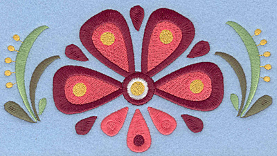 Embroidery Design: Flower D large<br>7.00w X 3.83h