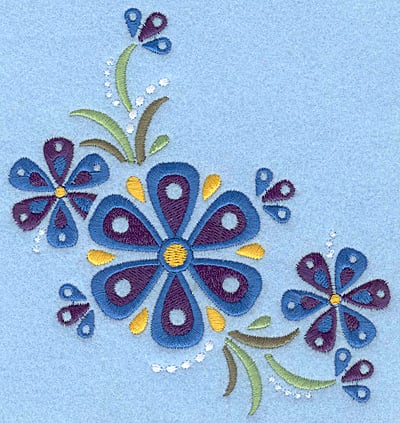Embroidery Design: Flower E large<br>5.00w X 5.42h