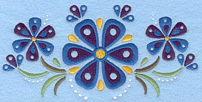 Embroidery Design: Flower F large<br>7.00w X 3.40h