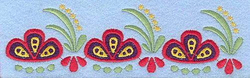 Embroidery Design: Flower G large<br> 6.35w X 1.84h